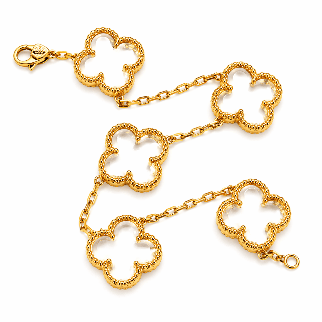 Jazmín | Pulsera de cinco flores con cristales